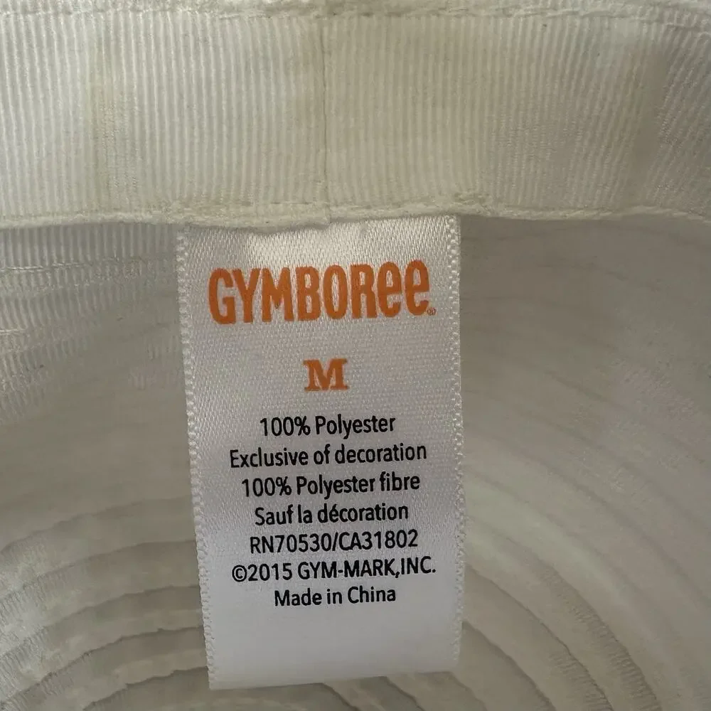 Gymboree Girl's Sun Hat‎ Bonnet Size Medium White Silver Ribbon Bow